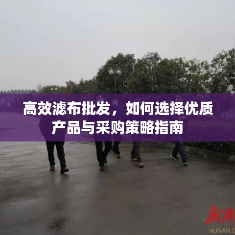 高效滤布批发，如何选择优质产品与采购策略指南