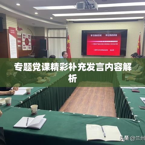 专题党课精彩补充发言内容解析