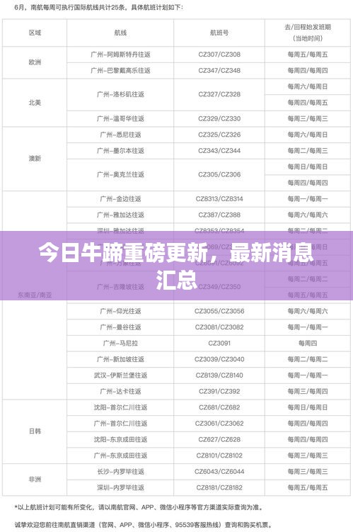 今日牛蹄重磅更新，最新消息汇总