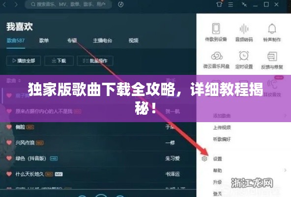 独家版歌曲下载全攻略，详细教程揭秘！