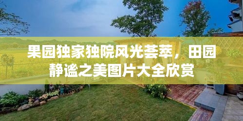 果园独家独院风光荟萃，田园静谧之美图片大全欣赏